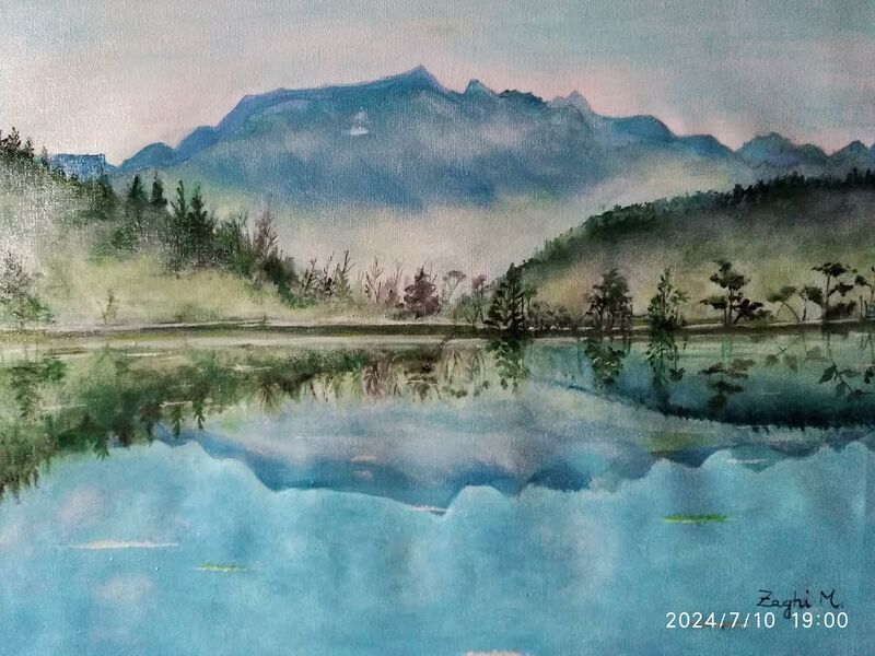 Reflections on the lake - a Paintings by Marisa Zaghi